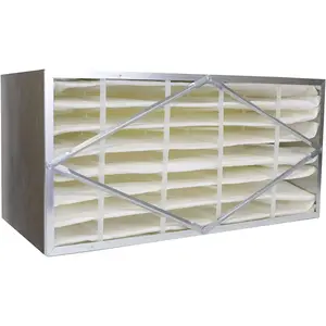Filterbuy 12x24x6 Air Filter MERV 14 No Header (1-Pack), Rigid Cell Box Filters HVAC (Actual Size: 11.38 x 23.38 x 5.75 Inches)