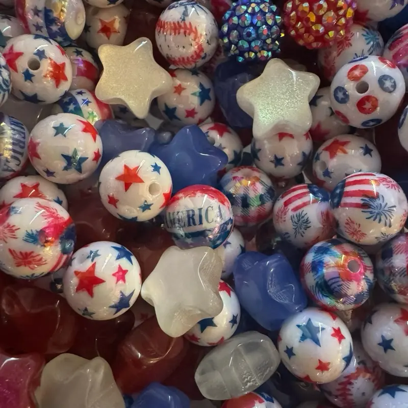 Theme Bead by Character Mixes for DIY Beaded Items 16MM-20MM Acrylic Beads Assorted Colors for Pens Keychains and Other Projects