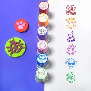 Colorful Spanish Encouragement Letter Stamp, 6 Counts/set Cute Stamp, Office Stationery & Supplies for Home School Dormitory