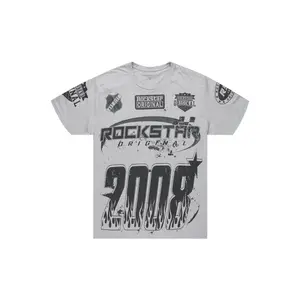Amos 2.0 Heather Grey/Black Graphic T-Shirt