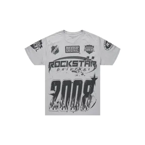 Amos 2.0 Heather Grey/Black Graphic T-Shirt
