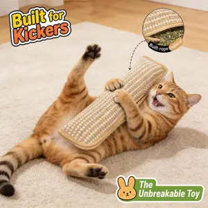 Cat Toy Catnip Pillow Cat Toy Set Chew Resistant Teasing Stick & Scratching Board, Self-Entertainment Boredom Relief, Pet Supplies Cat Stuff for Indoor Cats & Kittens