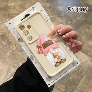 Compatible with Samsung Galaxy S24 ultra plus S25 S23 S22 Ultra Plus Coffee - loving Gnome Advanced fashion gift Drop Protection Shockproof Soft Silicone smartphone Cover