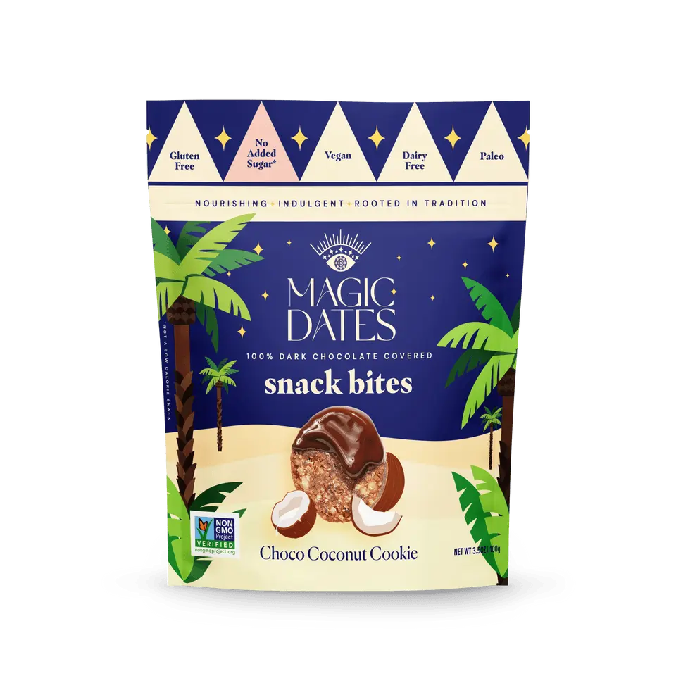 100% Dark Choco Snack Bites Choco Coconut Cookie