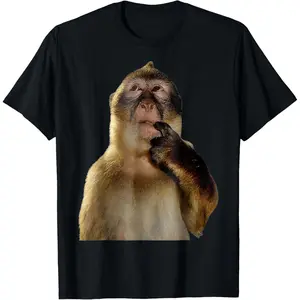 Thinking Monkey Meme Trending Funny Men Woman T-Shirt