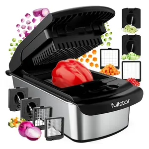 (Best choice ) The Original Pro Chopper - Vegetable Chopper and Spiralizer, Food Chopper with Container, Fruit Slicer, Kitchen Gadgets & Accessories, Home Essentials (4 in 1, Stainless Steel)