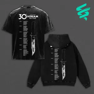 Scream Movie 30th Anniversary Kill Tour Shirt Hoodie & Sweatshirt, Vintage Ghostface Horror Fan Gift, Retro Acid Wash Oversized Tee, 90s Slasher Film Graphic Hoodie, Streetwear Aesthetic Unisex Top, Woodsboro Horror Merch