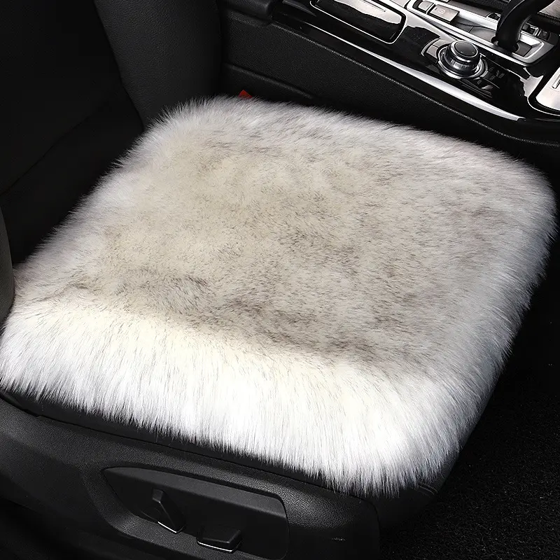 Wool fleece single seat 1 piece   white