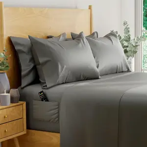 Eucalyptus Sheets, Full Bed Sheets, Tencel, Lyocell | Full Size Sheet Sets, Cool Sheets for Hot Sleepers -  Full Size with Deep Pockets + 2 Side Pockets - 6 count