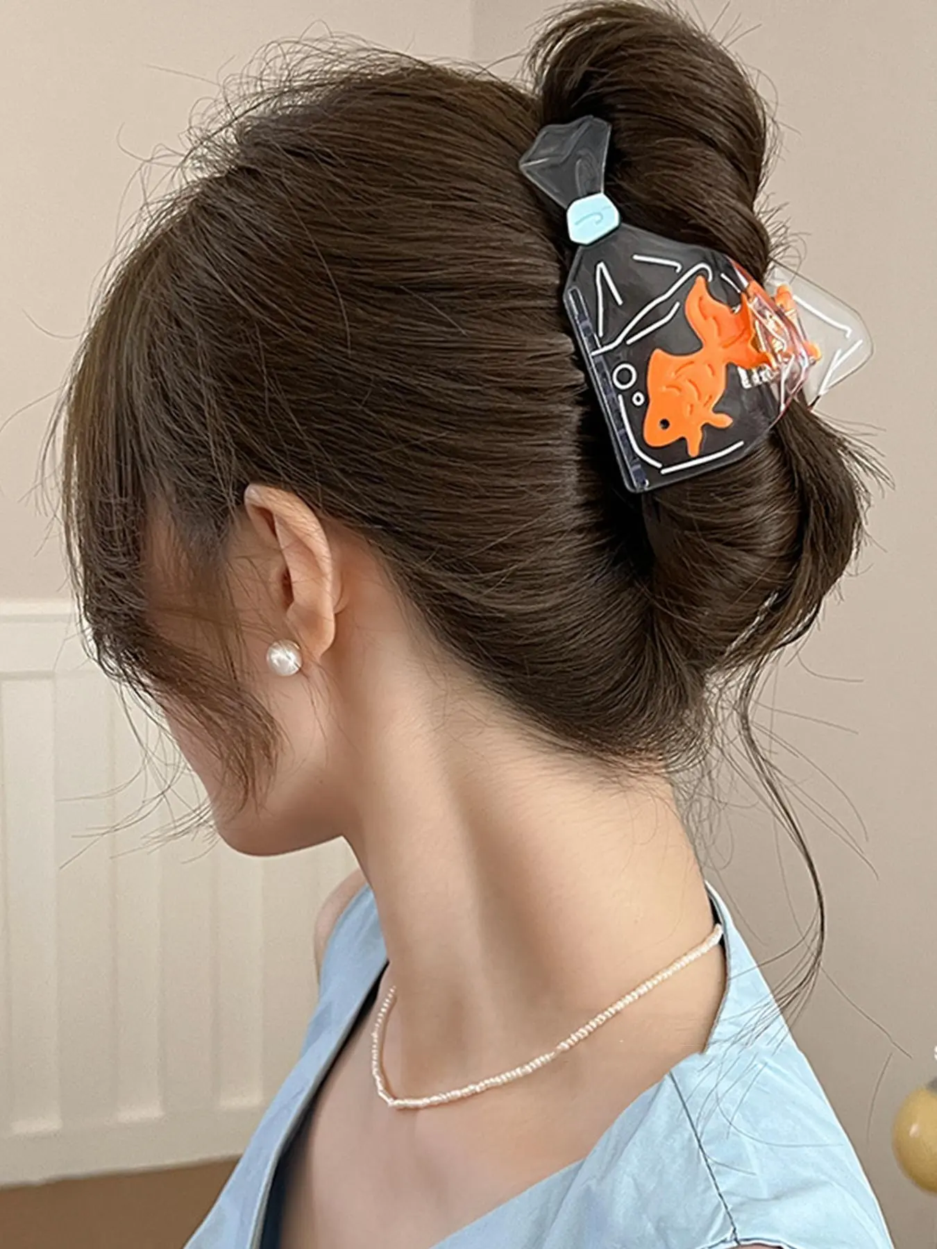 Cute Bow Fish Design Hair Claw, Fashionable Hair Accessories for Women & Girls, Casual Versatile Hair Accessories for Daily Wear, Clip in Claw, Hair Clips