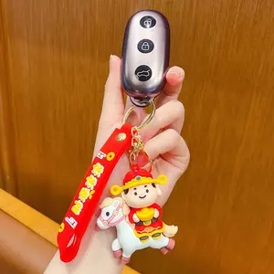 Year of Horse Keychain Figurine Pendant, Small Horse Bag Charm Key Chain Hanging Decoration Gift, Trendy Year of Horse Accessory