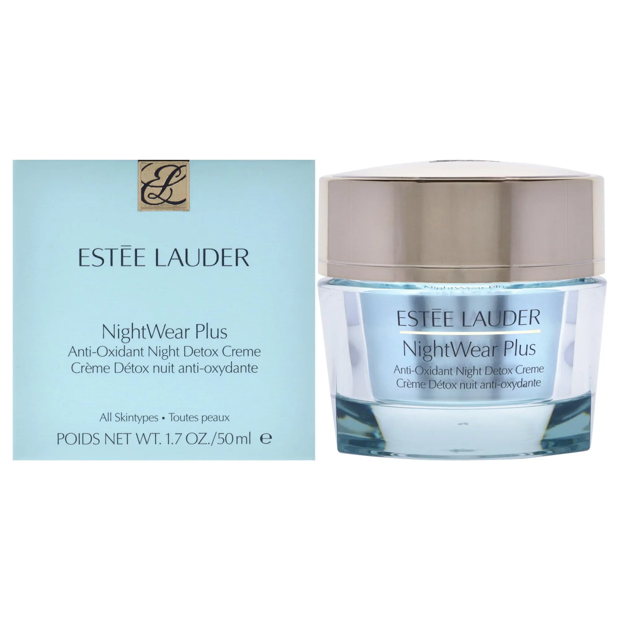 Estee Lauder Women's NightWear Plus Anti-Oxidant Night Detox Creme - 1.7oz Skin Care Moisturizer, Detoxifies, for All Skins, Moisturizers, Nightly Apply