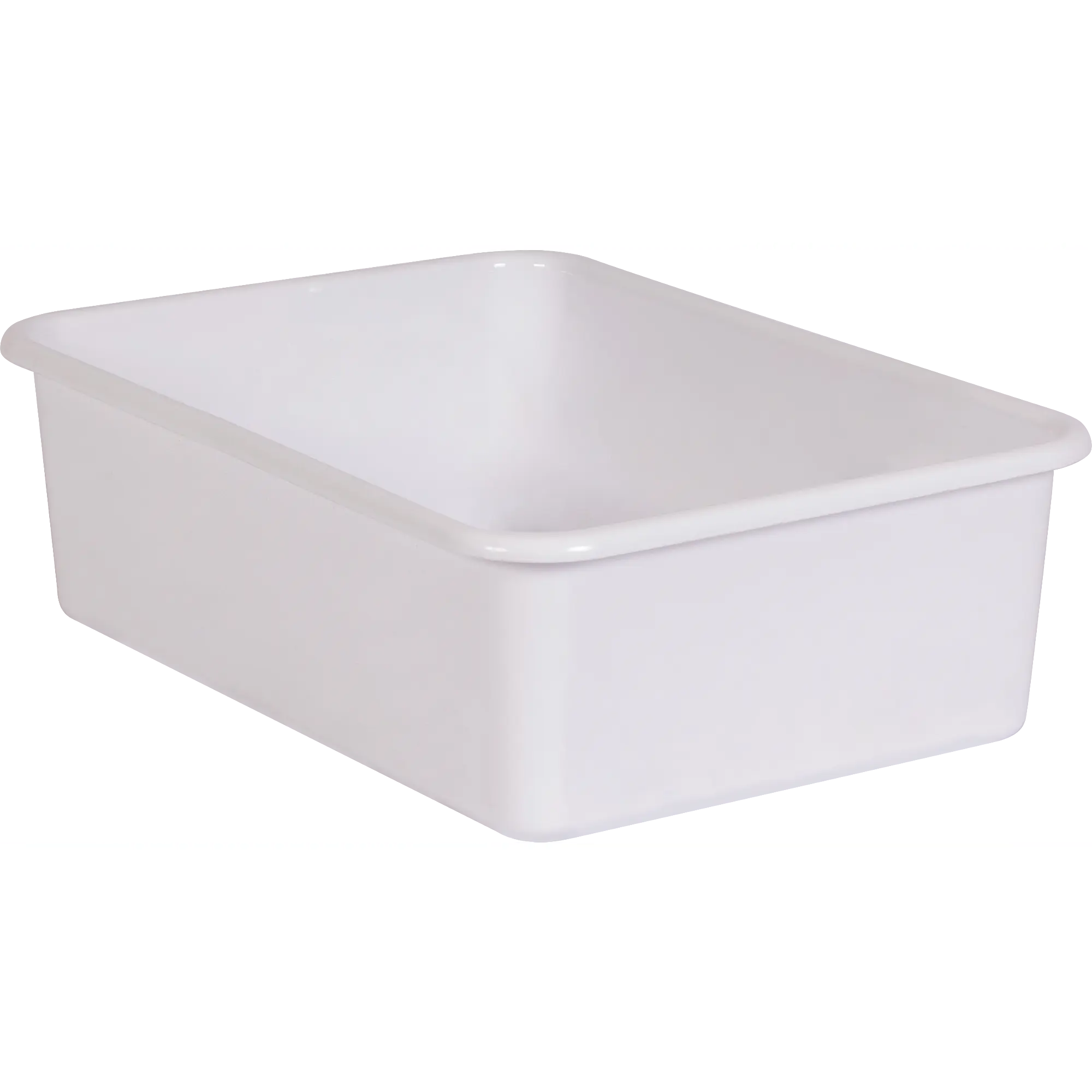 White Large Plastic Storage Bin