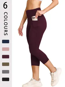 5" High Waisted Capri Pants for Women, Super Soft Tummy Control, No See Through, Workout Running Yoga Athletic Leggings, Womens Summer Cloth
