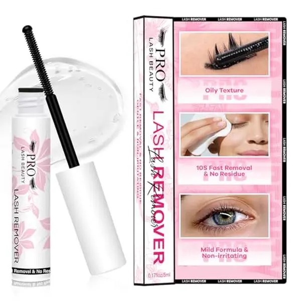 PRO LASHBEAUTY Lash Cluster Remover 5ml Gentle Non-irritating 10s Removal No Residue Lash Glue Remover Easy to Use at Home (Remover-5ml)