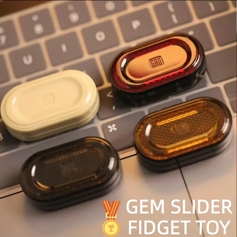Mr Gao Gem Mechanical Slider Fidget Toy - Precision Functionality, Unique Gem Design, Stress Relief Tool for Versatile Sensory Use, Sensory Stress Reliever