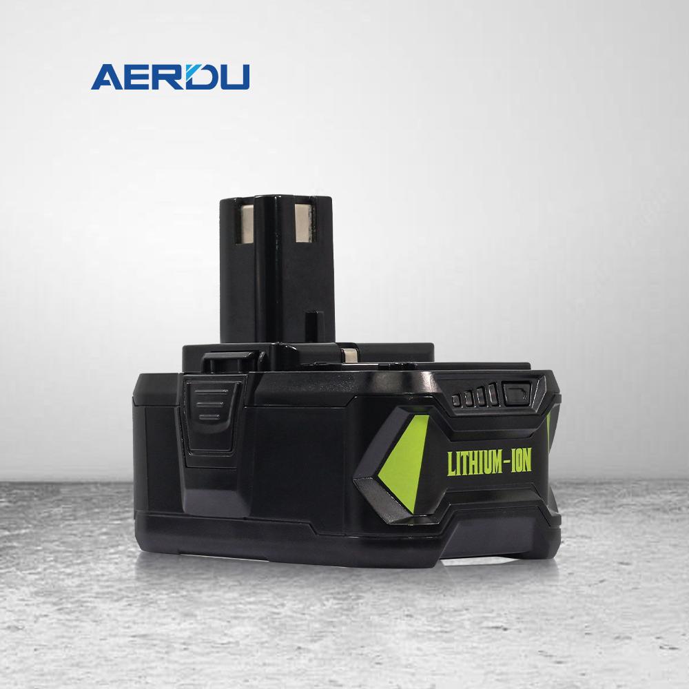 2-Pack P108 5.0Ah Battery + 1-Pack P117 Charger For Ryobi 18V ONE+, High-Capacity Lithium-Ion