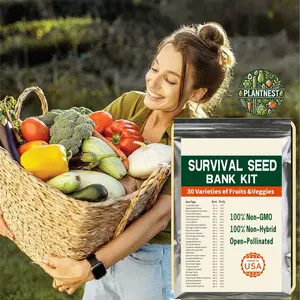 Plant Nest Heirloom Vegetable Seeds, Variety Pack with 30 Varieties of Plant Seeds,  Garden Seeds - Mixed Non-GMO Seeds with Select Varieties of Lettuce, Beans, Tomatoes, Peppers, Squash and More