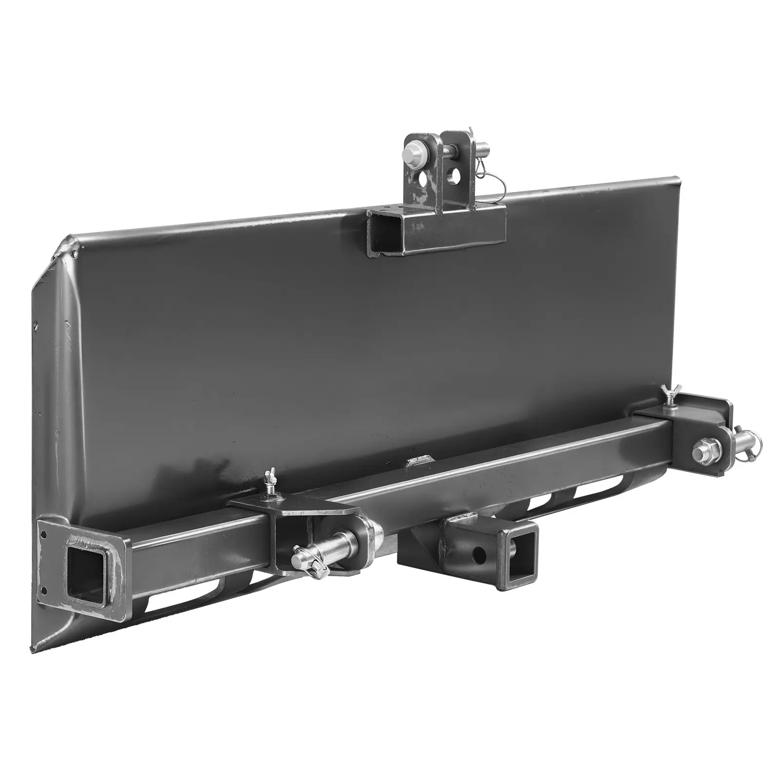【Summerfinds】VEVOR Heavy Duty 3-Point Universal Skid Steer Mount Plate, 3/8 in Grade 50 Steel 3-Point Attachment Adapter, 7000lbs Load Capacity, 47.2x20.9x10in Loader, Easy Install, Compatible with Deere/Kubota Tractors, Bale Moving Farm Machinery, Mahind