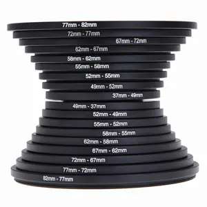 18pcs 37- 82mm Step Up Down Camera Lens Filter Adapter Ring Bracket Mount Set