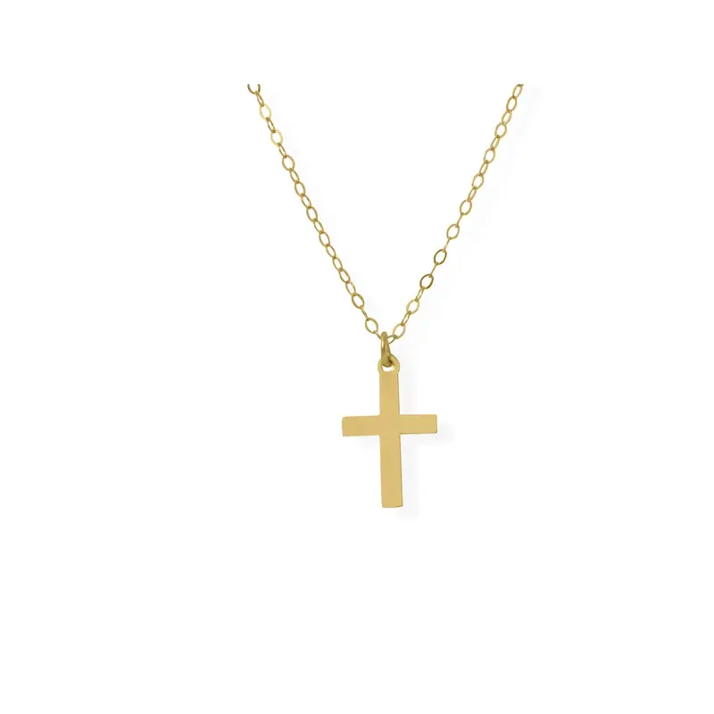 13"+1" Gold-Filled Cross Necklace 0