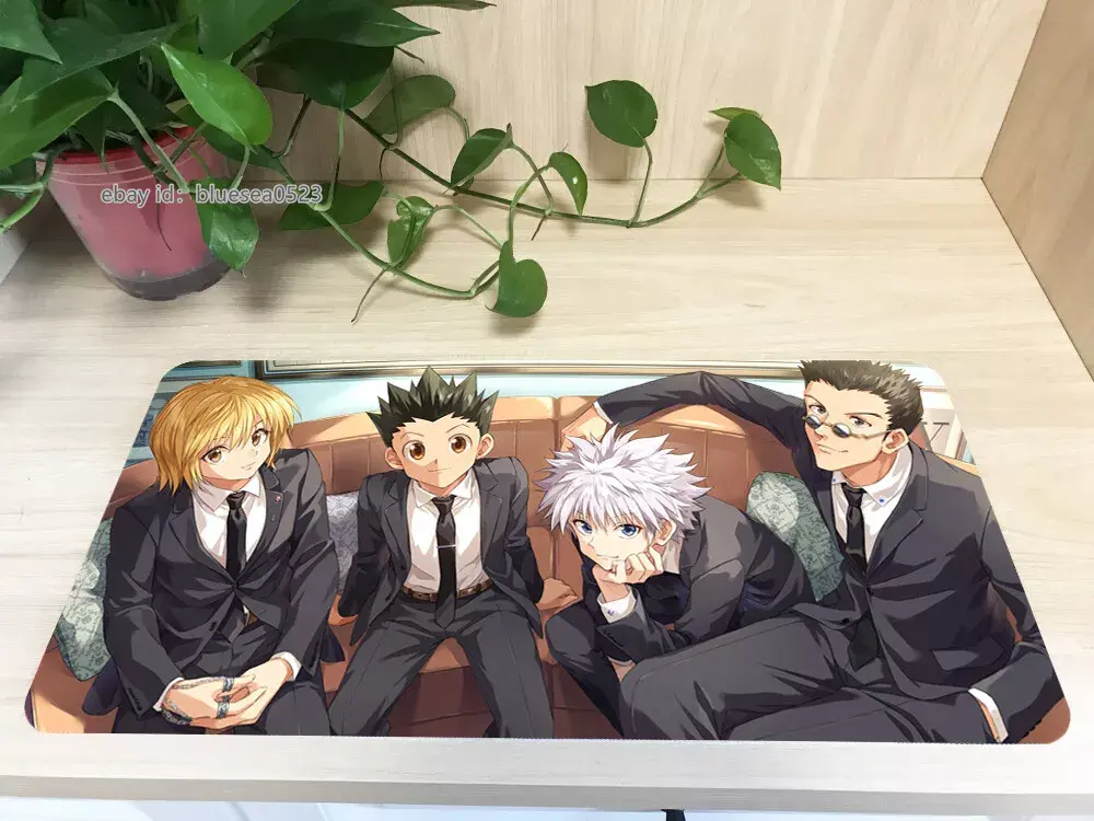 Anime B0y Hunter x Hunter Mouse Pad Kurapika Killua Zoldyck Keyboard Mat Playmat, mouse pad for office and desk decoration, perfect gift