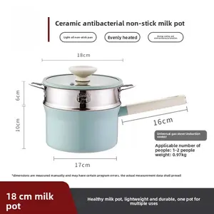 Upgraded Baby Cookware Set Ceramic Non Stick Milk Pot with Antibacterial Coating Suitable for Induction Stove and Electric Stove seasoned  wok Multi-Function Professional Knife