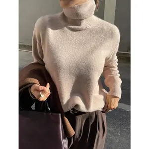 Black Turtleneck Pullover Sweater for Women – Business Casual Fall Outfit