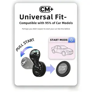 Universal Metal Push Button Car One Touch Start Button Cover Interchangeable Ignition Knob, Car Interior Decor, Cars Accessories