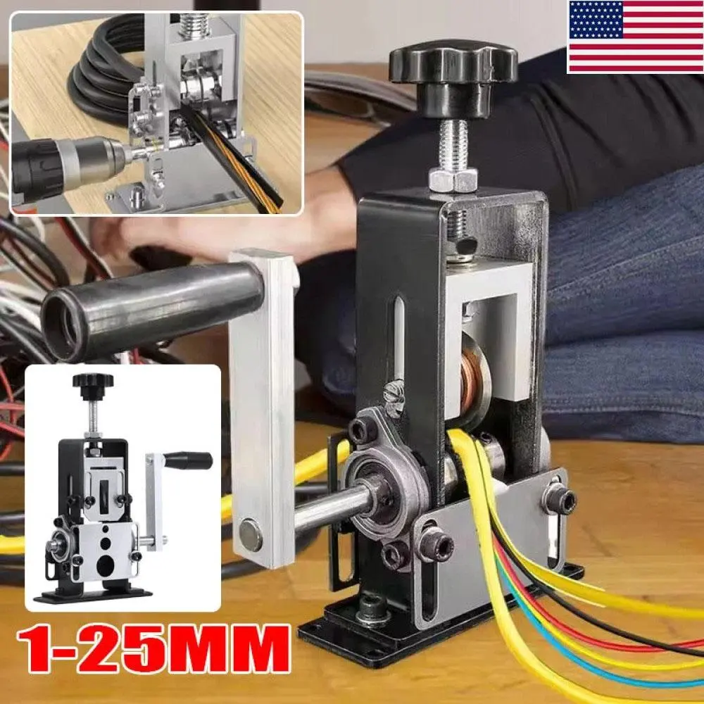 Efficient Manual Wire Stripper 1-25mm, Drill Powered & Hand Operated, Durable Copper Wire Stripping Tool for Home & Industrial Use