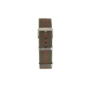 Nato Nylon Green & Red Elastic Strap
