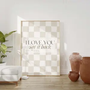 Wall Art, Quote Wall Art, I Love You Art Print, Minimalist Art Print, Room Decor, Unframed