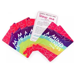 The Mindfulness Game, Minimalist Design, Interactive Card Game for Stress Relief, Focus Improvement, Deep Conversation Tool