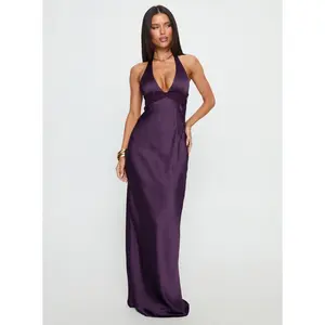 Odyssa Halter Maxi Dress Purple