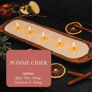 5-Wick Dough Bowl Soy Candle - Pomme Cider
