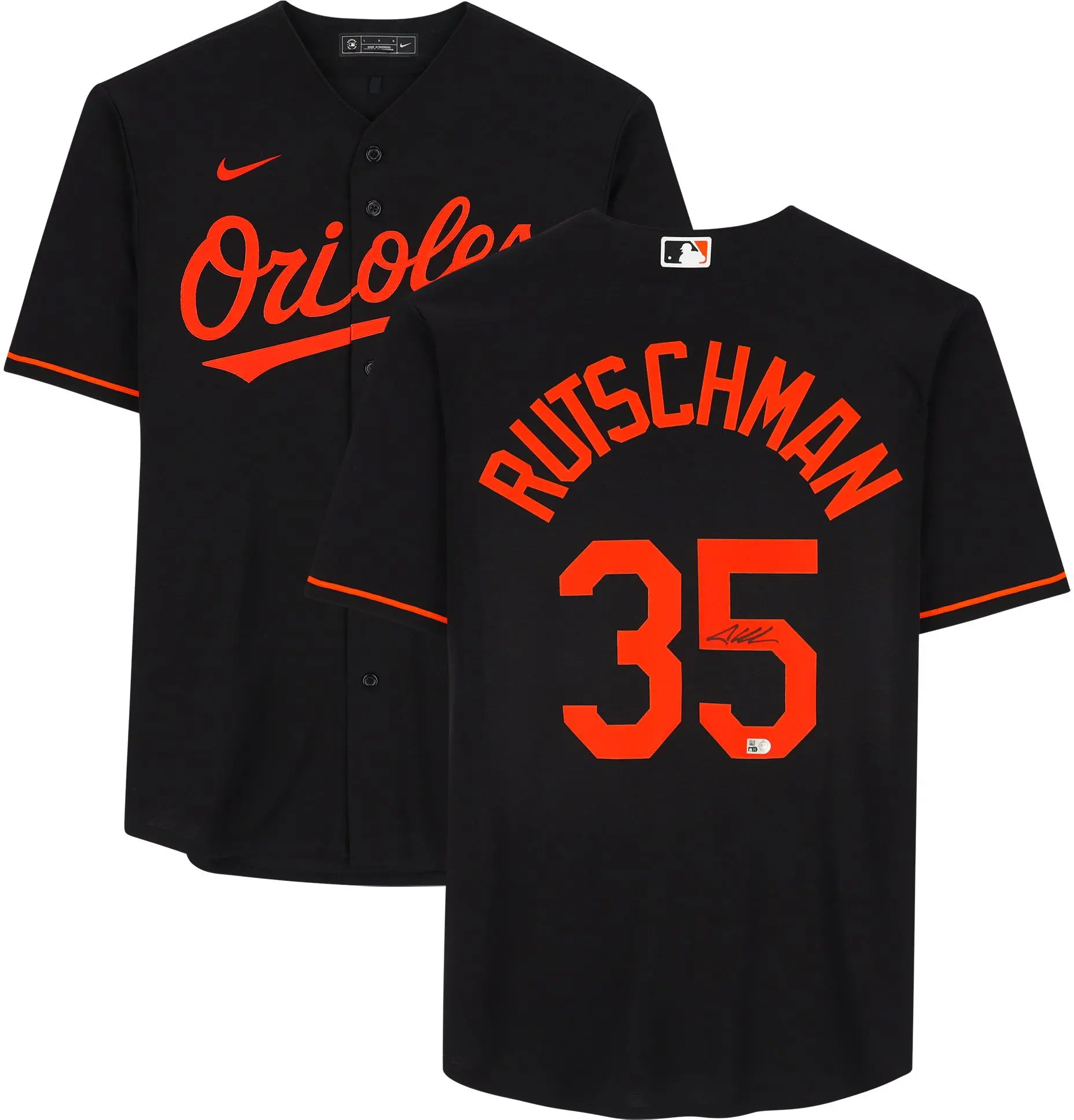 Adley Rutschman Baltimore Orioles Autographed Black Nike Replica Jersey - Fanatics Authentic Certified