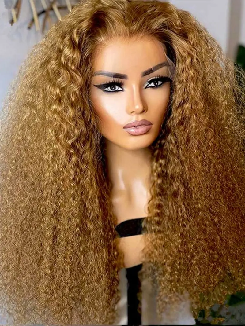 28 Inch Long Soft Dark Blonde Body Wave Wig, 180 Density  display picture 1