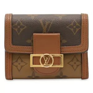 Pre-owned Louis Vuitton Canvas Small Leather Goods Dauphine Monogram Monogram Reverse Compact Wallet