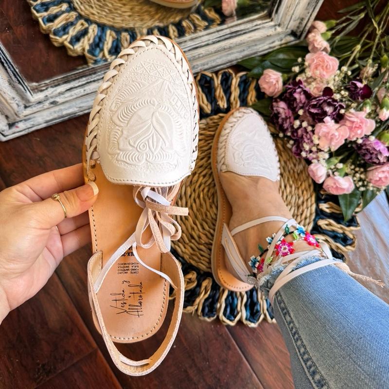 Mexican Style Colorful Leather Huarache Sandals - All Sizes. Lace up huaraches. Lace up shoes.