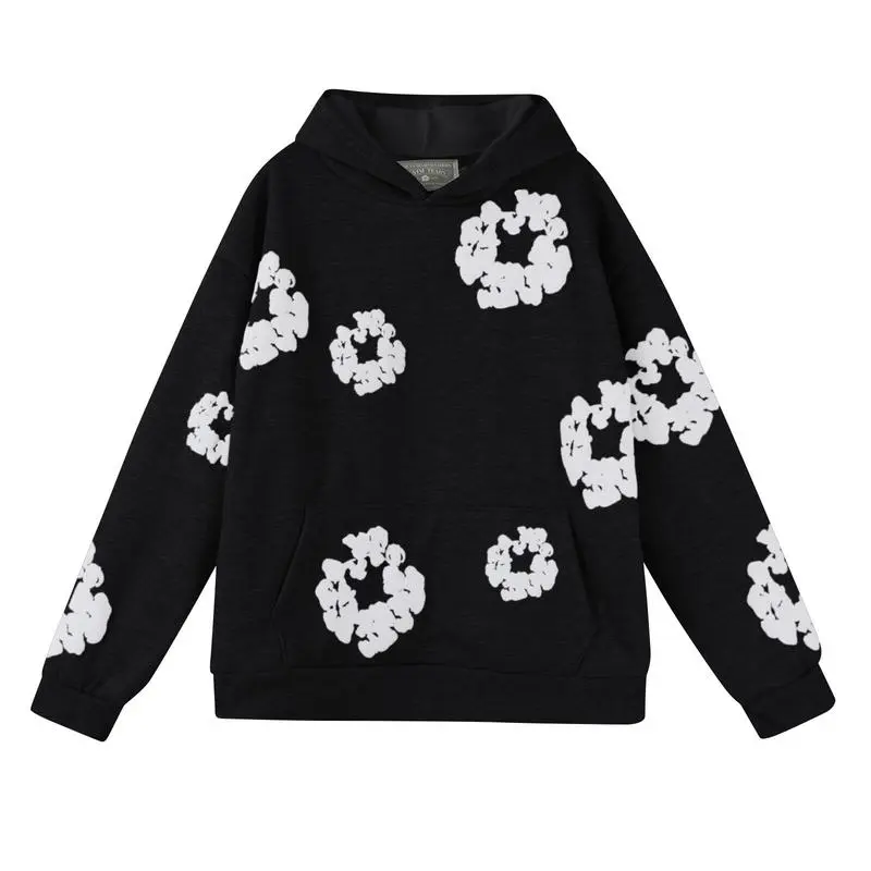 Foam black top [white floral wreath]