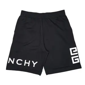Givenchy Embroidered 4G Logo Bermuda Sweatshorts Black White