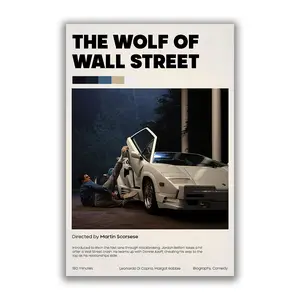 Wolf of Wall Street Poster Print, Classic Movie Wall Art, Premium Paper Decor for Bedroom Living Room Office