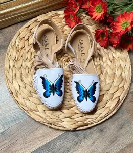 Handmade Mexican Huarache Sandals with Embroidered Laces for Women - Boho Hippie Style - Flat, Footwear