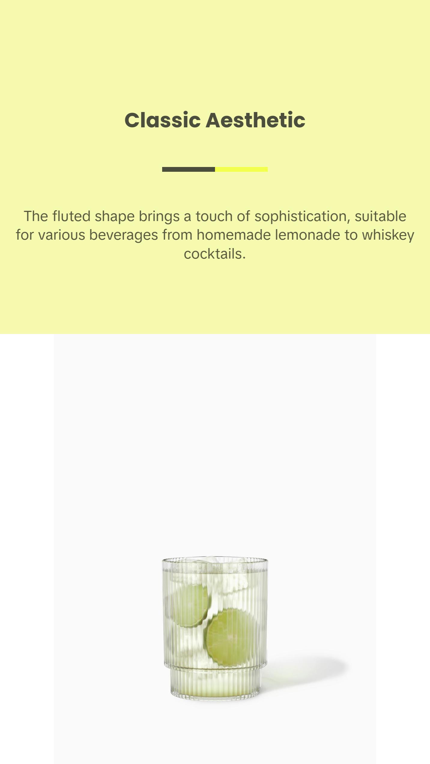 RESERVE 12oz Fluted Tumbler Tritan™ Copolyester Glass