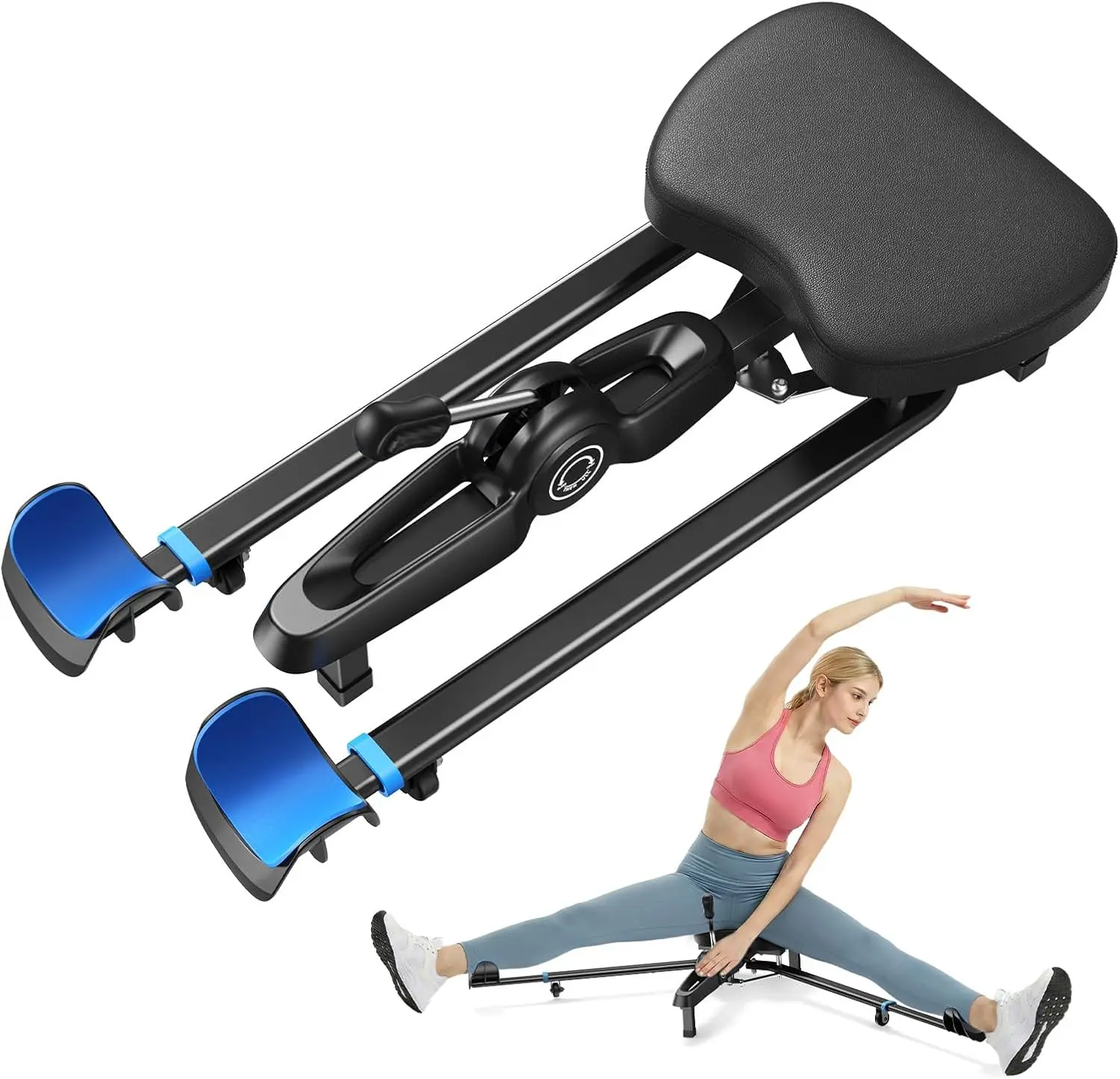 ZEERUN Split Machine, Leg Stretcher for Flexibility, 180° Stretching Equipment with 6-Level Length Adjustment & Comfortable Pad, Home Stretch Machine for Dance, Gymnastics, 300lbs Capacity