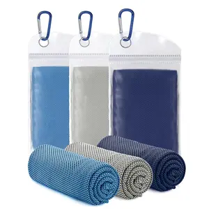 Cooling Towel, 3 Counts/set Soft Breathable Chilly Towel, Microfiber Towel for Yoga, Sport, Running, Gym, Workout, Camping, Fitness, Workout & More Activities