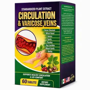 Circulation Support Supplement 60 Tablets – Herbal Blend for Healthy Blood Flow & Leg Comfort Formula