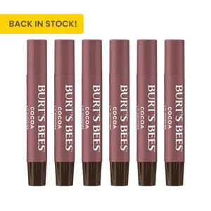 Burt's Bees Cocoa Lovers Bundle - Exclusive Six Pack of Cocoa Lip Shimmer, Natural Origin, Leaping Bunny Certified,   Moisturizing Lip Color