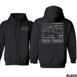 Chevrolet American Tradition Hoodie, Unisex Cotton Pullover for Men and Women, Celebrity Style, Classic Non-gender Specific Casual Wear