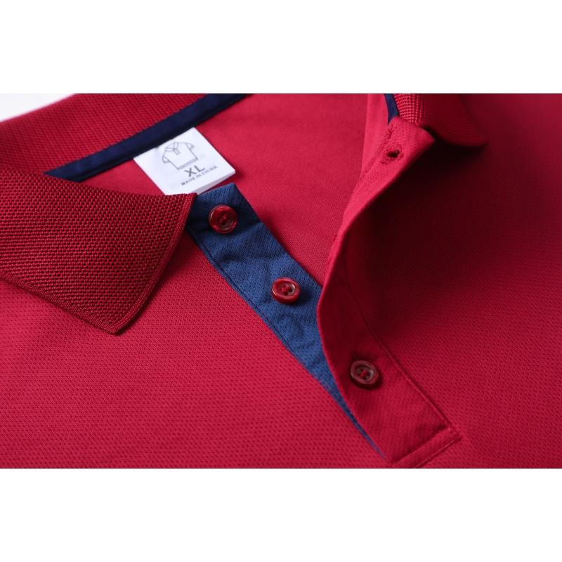 Men’s polo shirt set — men’s casual wear, solid-color button basic design, multifunctional; men’s bowling/golf apparel suitable for everyday wear and summer business style.